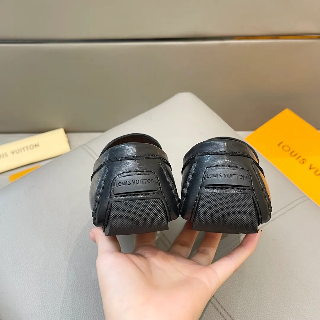 Factory price: 460💰LV men's beanie shoes 2025 official website synchronized <market top version> imported cowhide ➕ black cowhide original packaging. Size 38-45